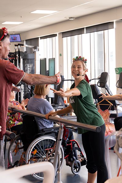 Dancer working with patients